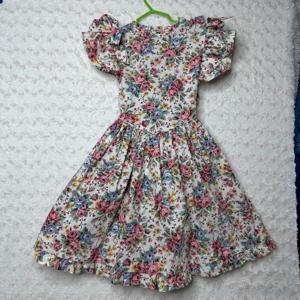 Vintage Little Star floral short sleeve dress 6x